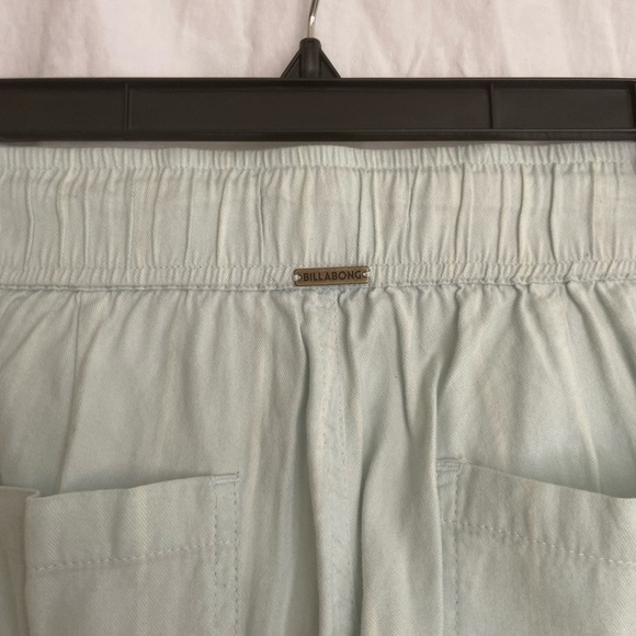Billabong Light Green Casual beach Pants linen blend Size Medium - Picture 14 of 15